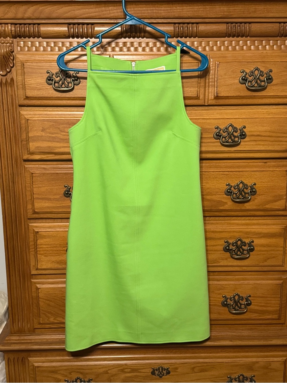 Michael Kors Lime Green Halter Shift Dress